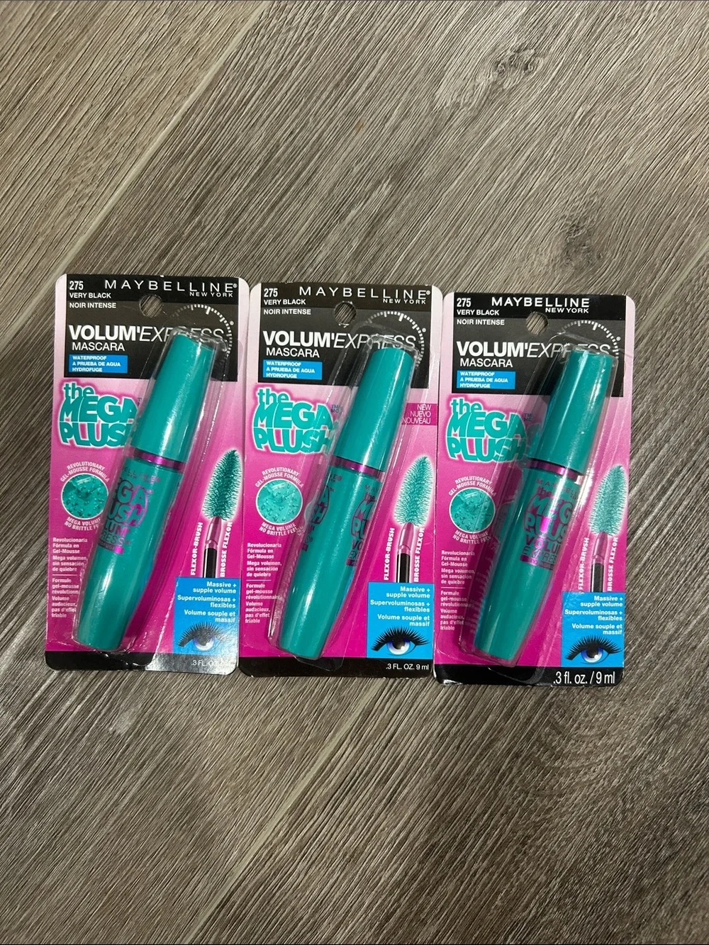 3X Maybelline the Mega Plush Waterproof Mascara  #275 very black ❌ Firm price ❌